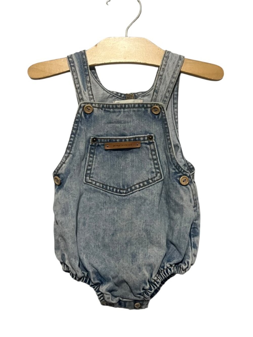 Piupiuchick Romper 12 Months Blue Denim